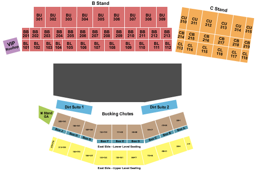 Cheyenne Frontier Days Arena Frontier Days Seating Chart